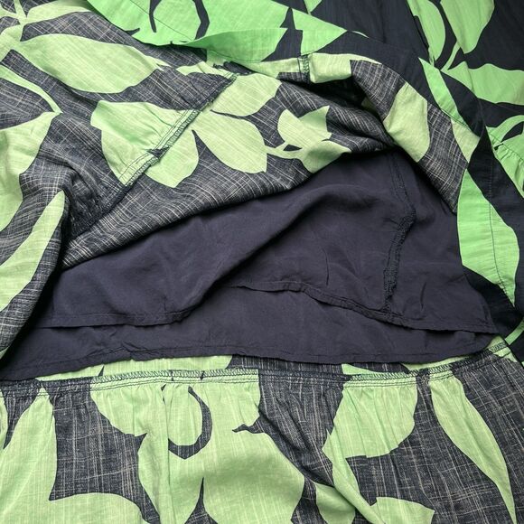 Anthropologie Maeve Cassandra Maxi Dress Large Navy Green Floral Classic Boho - Picture 13 of 15